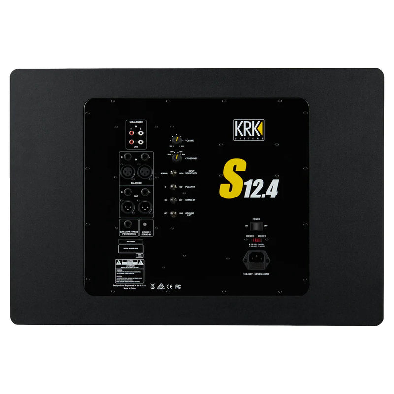 KRK S12.4 Powered Studio Subwoofer (Single) - 12"