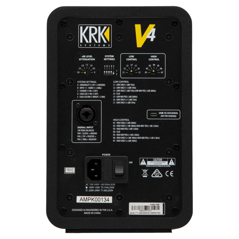 KRK V4S4 V Series - Moniteur de référence alimenté par 85 W, 4