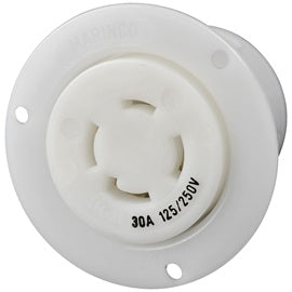 Marinco 3014FO Female 125-250V/30A Twist-Lock 4-Wire Flanged Outlet