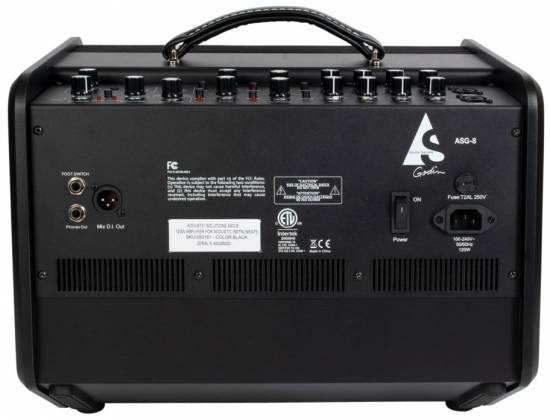 Godin Guitars ACOUSTIC SOLUTIONS ASG-8 Amplificateur combo acoustique 2 canaux avec Bluetooth (Noir 120)