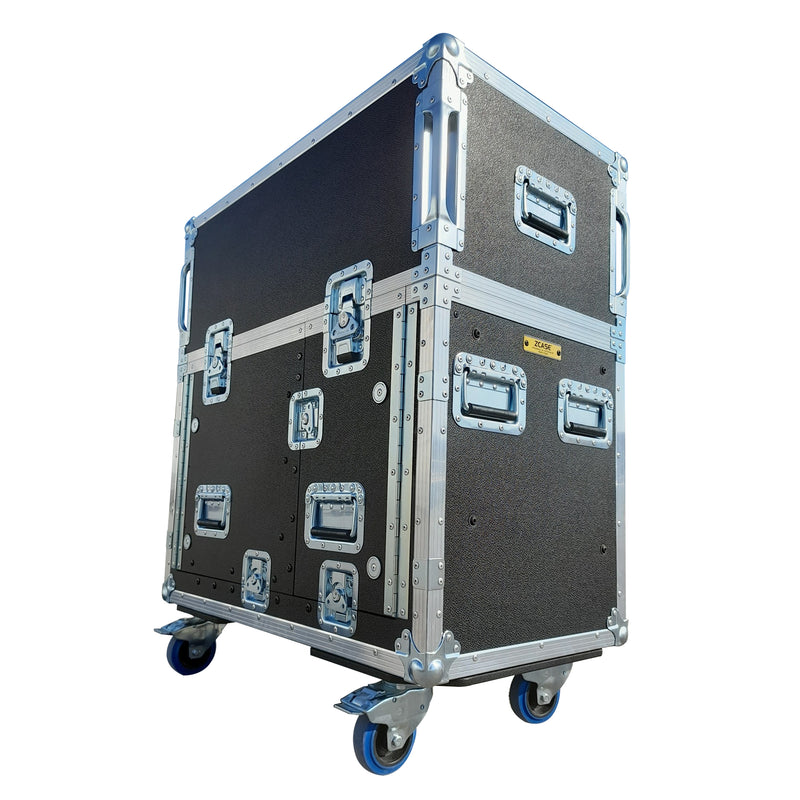 ProX XZF-YDM7EX1U LMA Yamaha DM7-EX Flip-Ready Hydraulic Console Retracting Lifting 1U Rack Space Flight Case