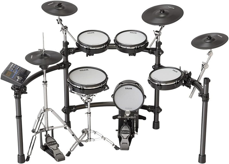 NuX DM-8 9-Piece Professional Digital Electronic Drum Set with Mesh Head