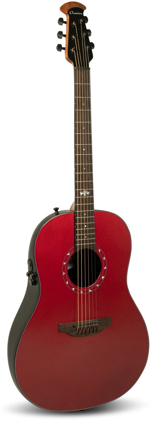 Ovation 1516VRM-G Ultra Series Acoustic Electric Guitar (Vampira Red Metallic)