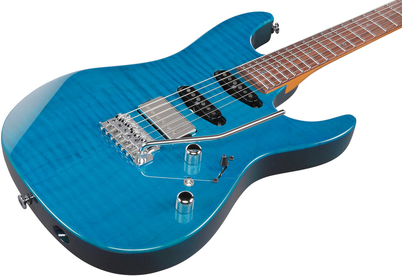 Ibanez MMN1TAB Martin Miller Signature Electric Guitar (Transparent Aqua Blue)