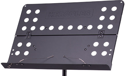 Hercules BS418BPLUS EZ Grip 3-Section Tripod Orchestra Stand with Perforated Foldable Desk