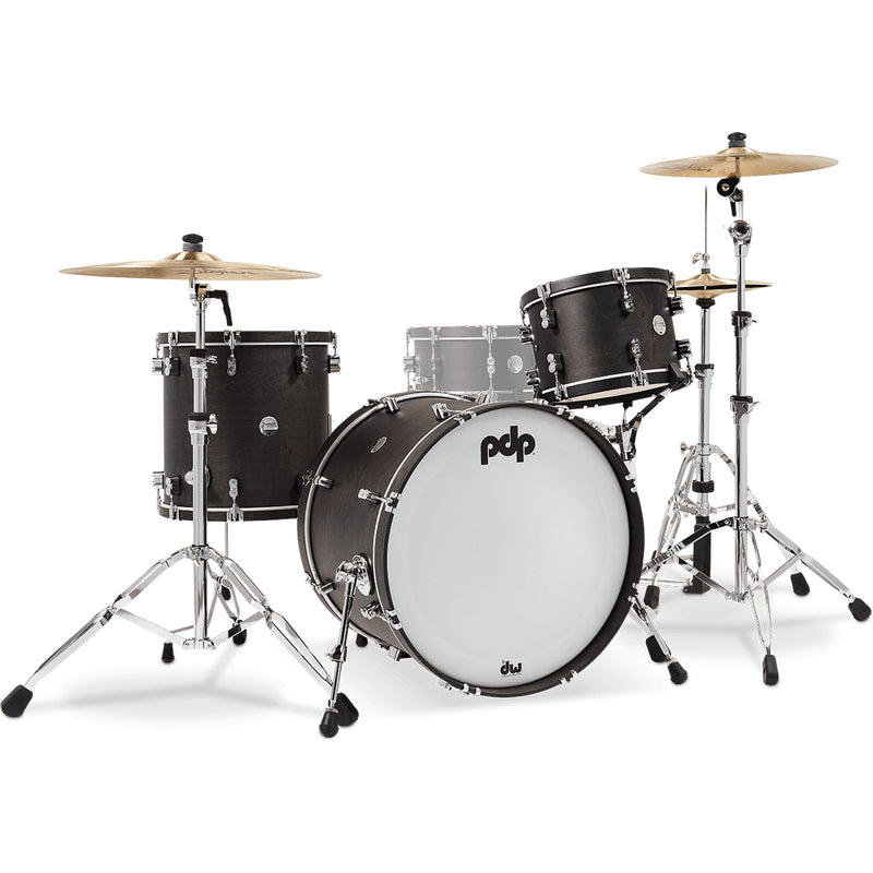 PDP PDCC2213EE Concept Maple Classic 3-Piece 22" Bass Drum Shell Pack (Ebony Stain)