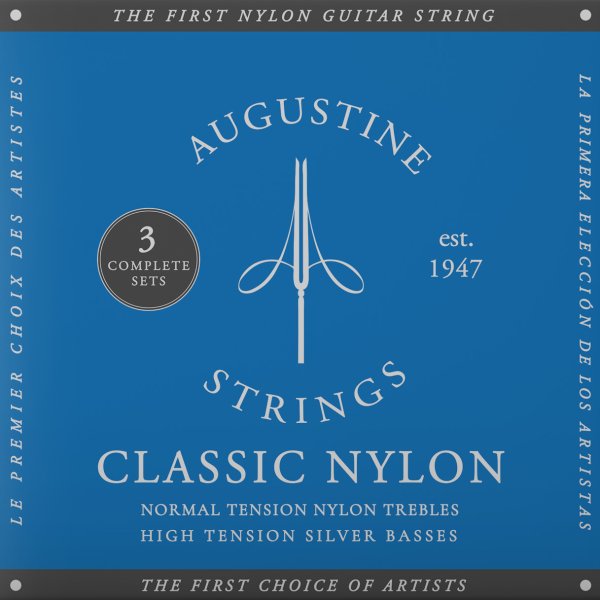 Augustine 3XABL High Tension Classic/Blue Strings - 3 Pack