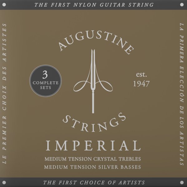 Augustine 3XAGRD Medium Tensions Imperial/Red Strings - 3 Pack