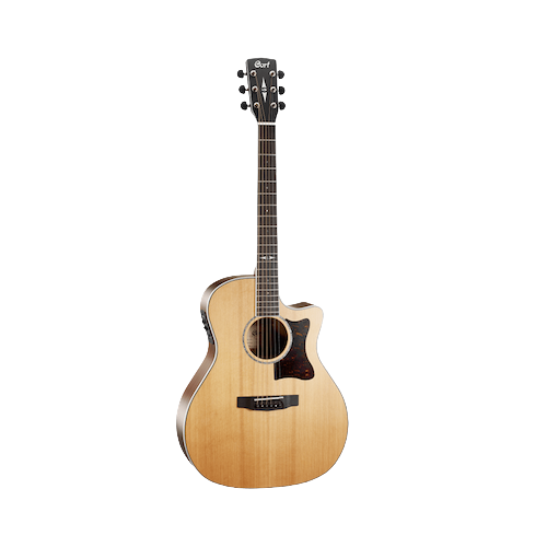 Cort GA5F-BW-NS - Venetian Cutaway Grand Auditorium Body Acoustic Guitar - Natural