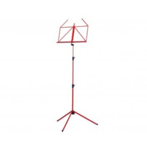 K&M 100/1 3-Piece Folding Music Stand (Red)