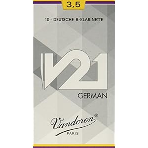 Vandoren CR8635 V21 German Clarinet Reeds 3.5 Strength (Box of 10)