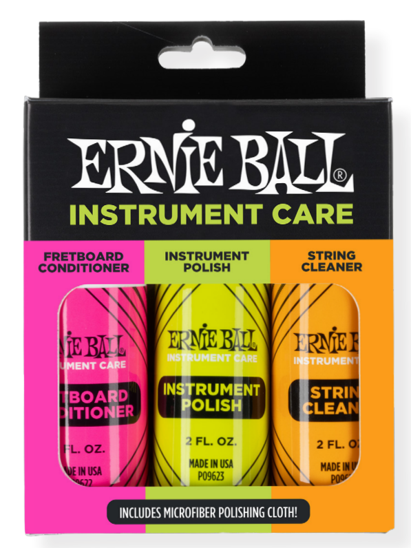 Ernie Ball 4225EB Instrument Care With Cloth 2oz - 3 Pack