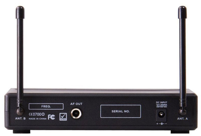 Gemini UHF-02M-S12 Dual Channel UHF Wireless Handheld Microphone System - 517.6-521.5MHz