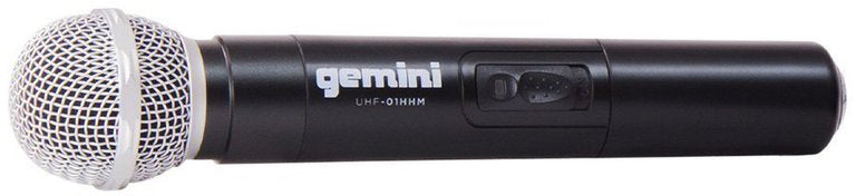 Gemini UHF-02M-S12 Dual Channel UHF Wireless Handheld Microphone System - 517.6-521.5MHz