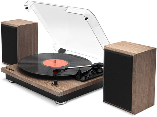 Victrola VM-135-FNT Montauk Bluetooth Turntable System with Speakers (Farmhouse Walnut)