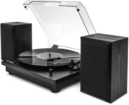 Victrola VM-135-BLK Montauk Bluetooth Turntable System with Speakers (Black)