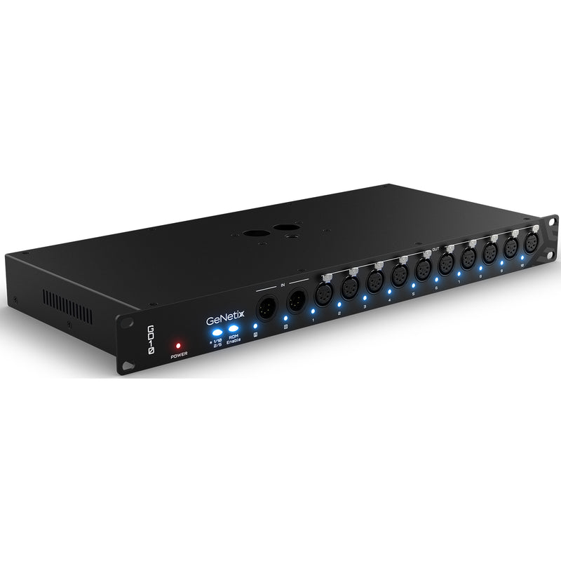 Chamsys GENETIX-GD10 RDM-Capable 10-Port DMX Splitter - 1RU