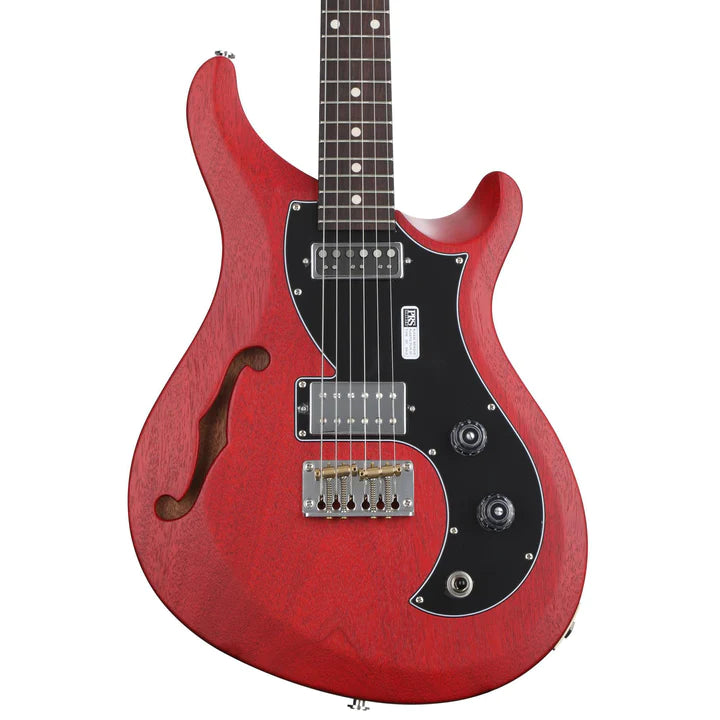 PRS S2 VELA SATIN Semi Hollow-Body Electric Guitar (Vintage Cherry Satin)