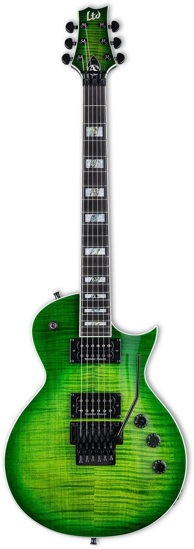 ESP LAS1FRFMLMB AS-1 Signature Electric Guitar (Lime Burst/Lime Green)