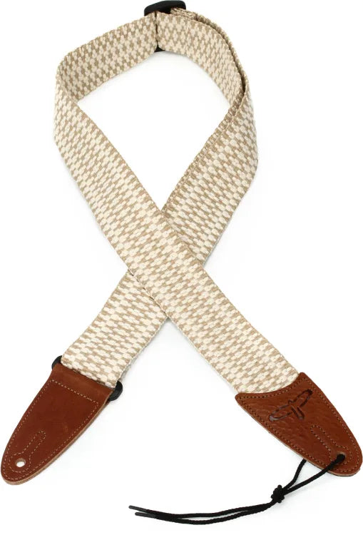 Sangle de guitare tissée en coton PRS (blanc/marron)