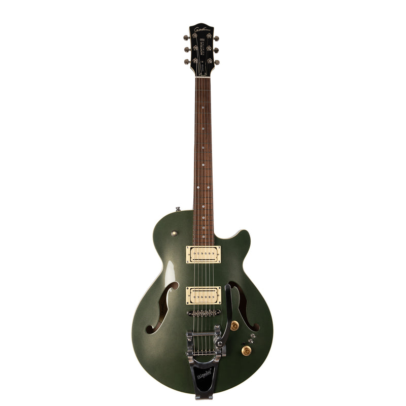 Godin Guitars MONTREAL PREMIERE LTD Guitare électrique semi-creuse avec Bigsby (Vert désert)