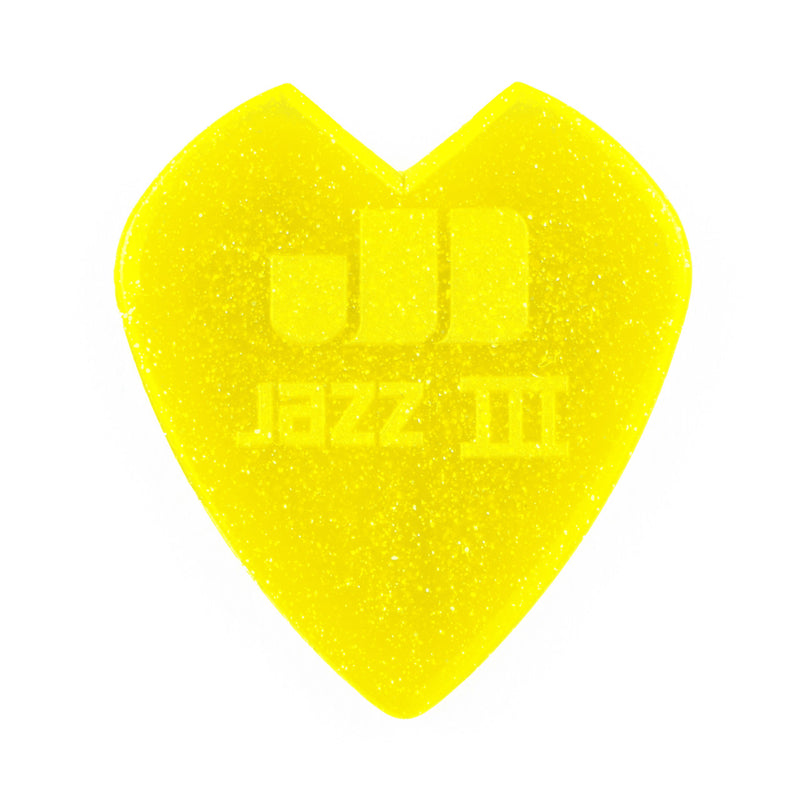 Dunlop 47RKH3NYS Kirk Hammett Jazz III Pick 24 Pack (Yellow Glitter)