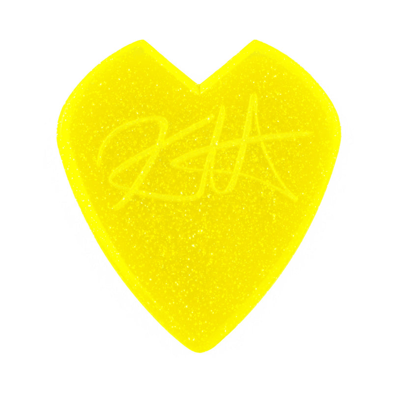 Dunlop 47PKH3NYS Kirk Hammett Jazz III Pick 6 Pack (Yellow Glitter)