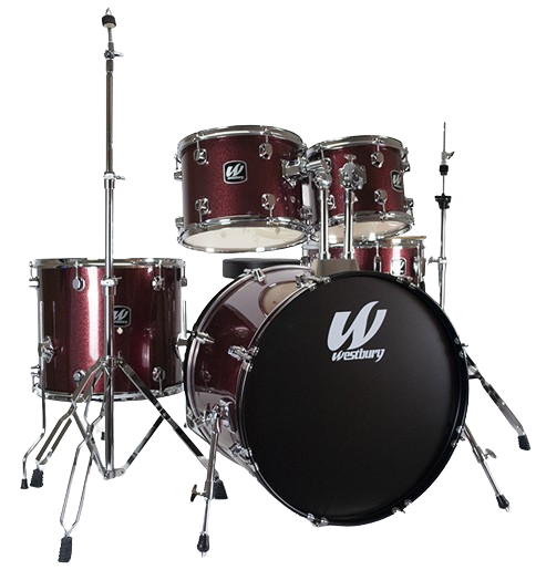 Westbury W575T-RS 5-Piece Studio Drum Kit With Throne (Ruby Sparkle)