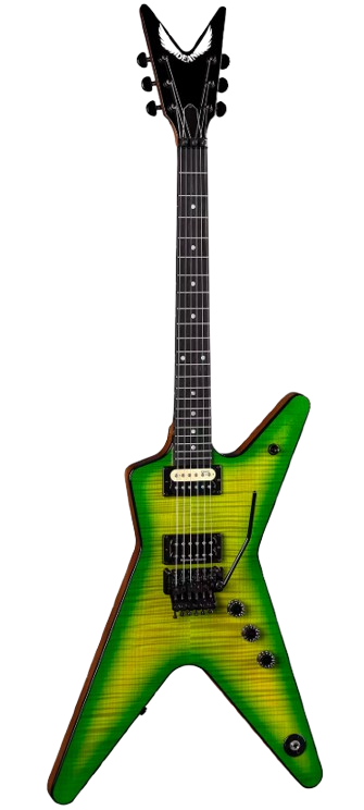 Dean Guitars USA ML FLOYD Electric Guitar (Flame Top Slime)