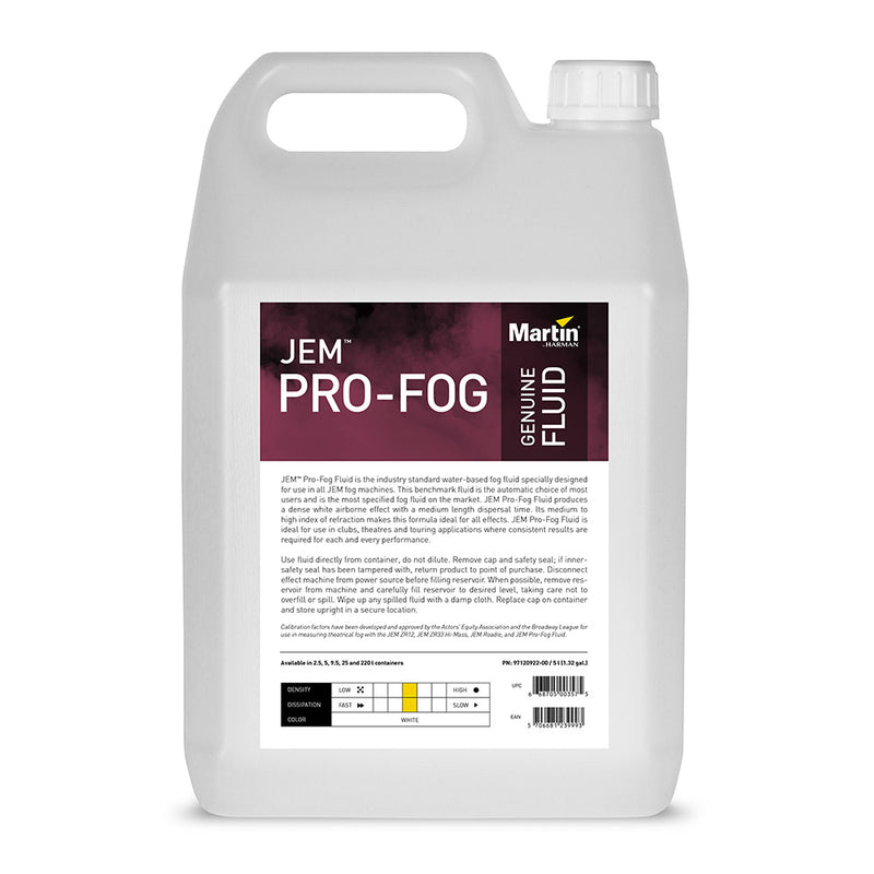 Fluide Jem Pro PRO BROUILLARD - 25L