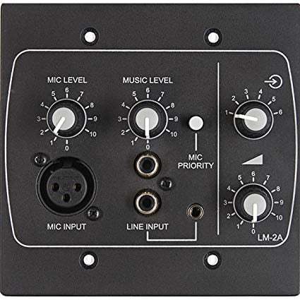 Cloud Electronics LM-2AB Line/Mic/Remote Active Input Plate (Black)