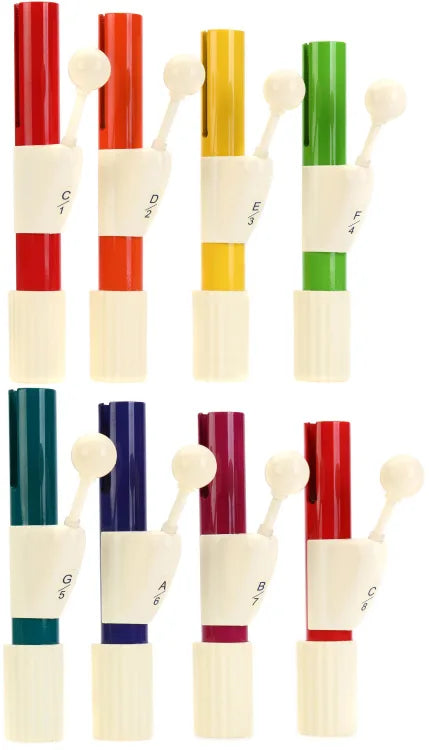 Rhythm Band CNC8 Chroma-Notes 8-note Diatonic Hand Chimes Set - C Major