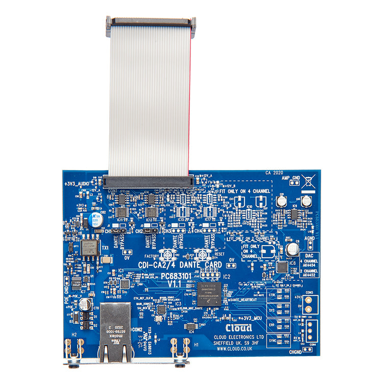 Cloud Electronics CDI-CA2 2 canaux Carte Dante pour l'amplificateur CA