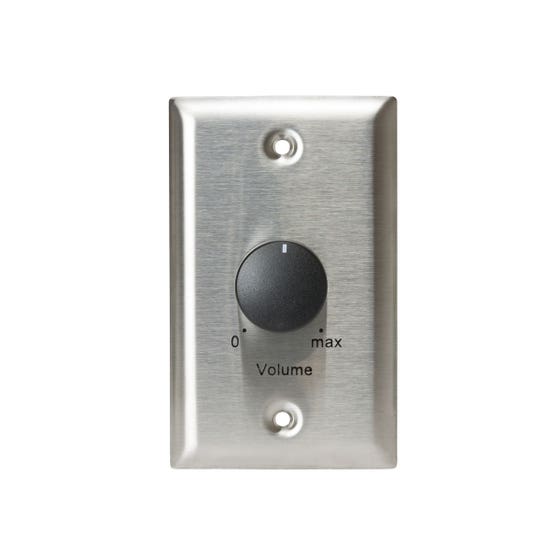 Lowell 50LVC Mono Volume Control Wall Plate (Stainless Steel) - 50W