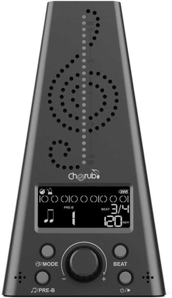 Cherub WMT-230 Metro-Tuner rechargeable et métronome électronique (Noir)