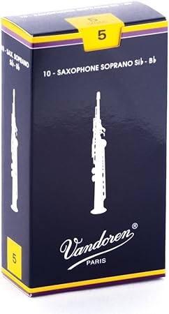 Vandoren SR205 Soprano Saxophone Traditional Reeds Strength - 5 (Box of 10)