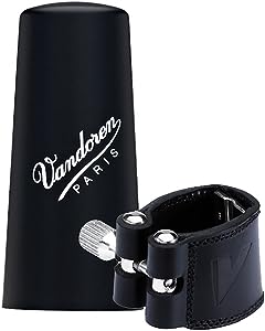Vandoren LC25P Leather Ligature And Plastic Cap For Bb German Clarinet