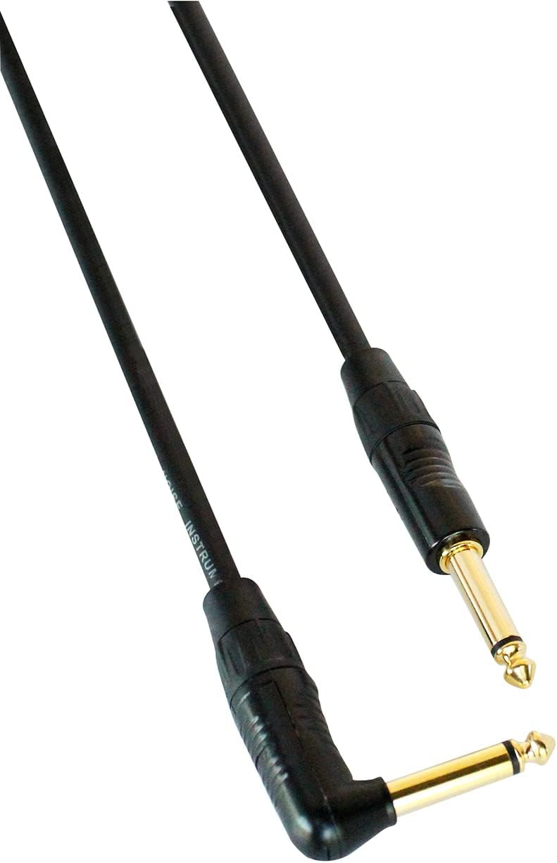 Digiflex HGP-10 Right Angle 1/4" to Straight 1/4" Instrument Cable - 10 Foot