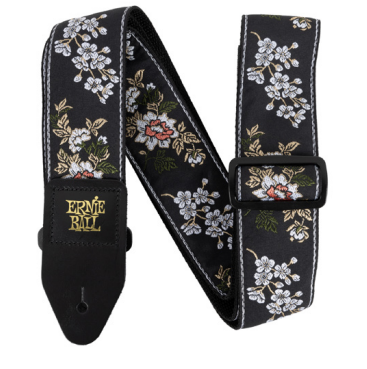 Ernie Ball 5362EB Jacquard Guitar Strap (White Blossom)