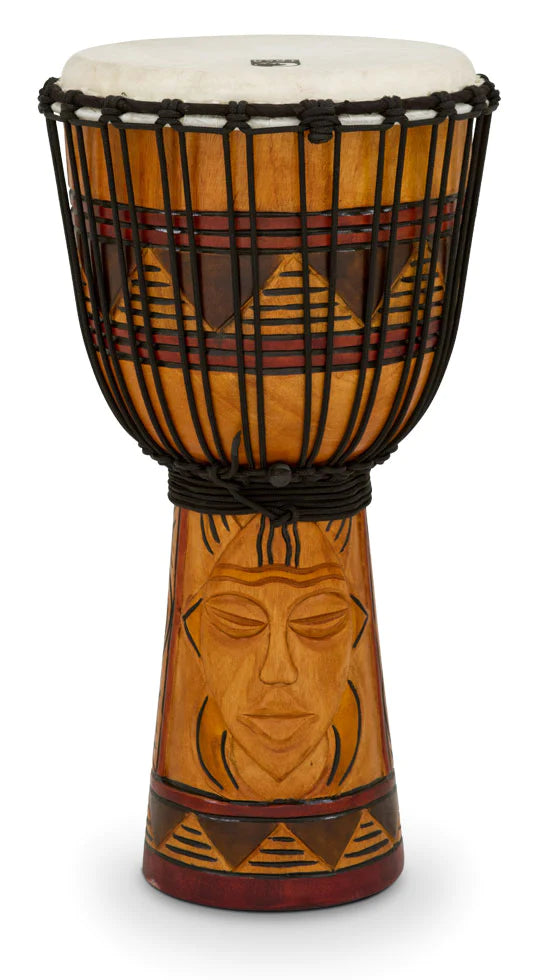 Toca TODJ-10TM Origins Series Djembé en bois accordé avec corde - 10" (masque tribal)