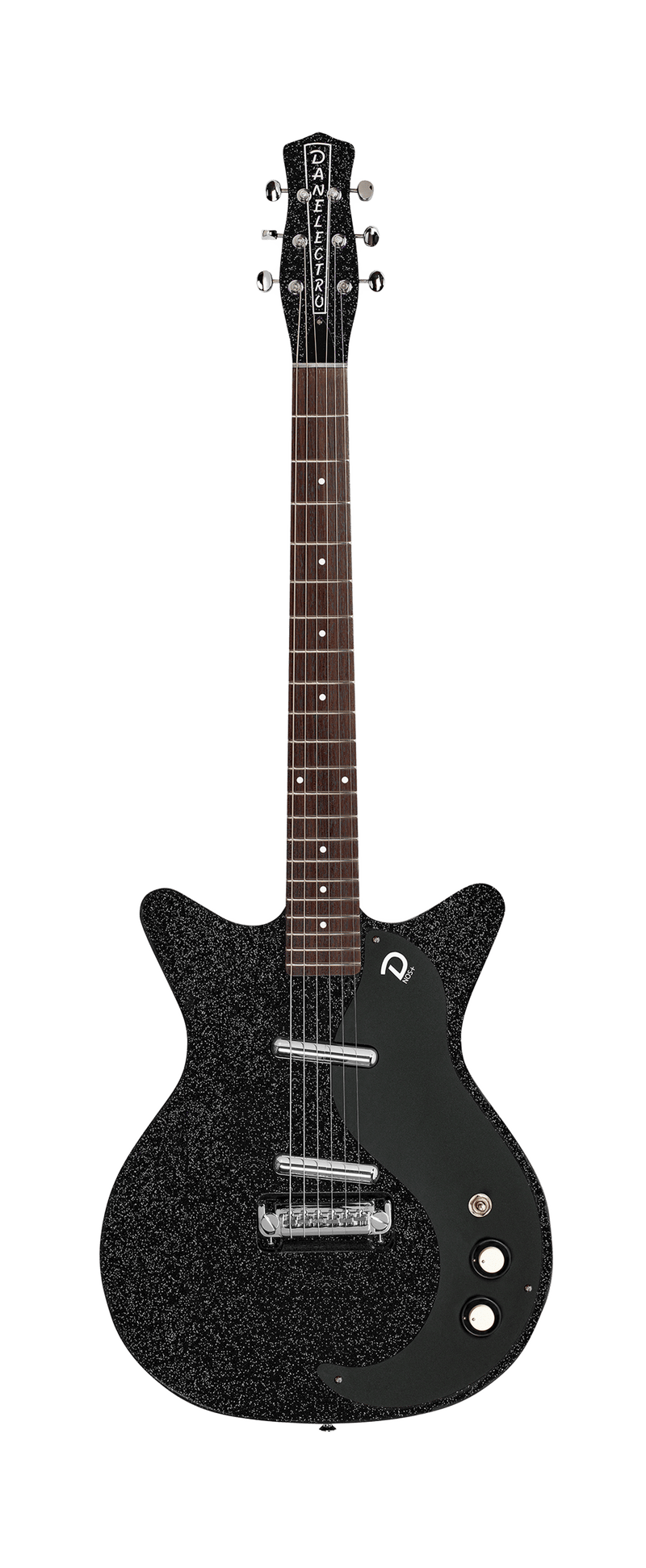 Danelectro BLACK OUT Semi Hollow-Body Electric Guitar (Black Metal flake)