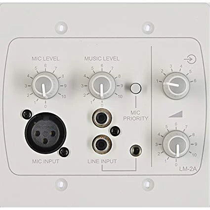 Cloud Electronics LM-2AW Line/Mic/Remote Active Input Plate (White)