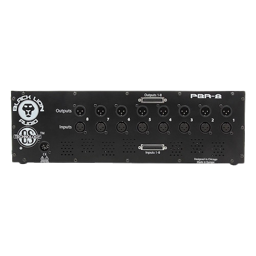 Rack Black Lion Audio PBR8 série 500 avec baie de brassage intégrée