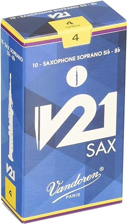 Vandoren SR804 V21 Soprano Saxophone Reeds Strength - 4 (Box of 10)