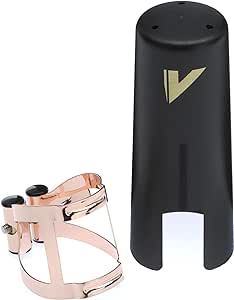 Vandoren LC58PGP M|O Ligature et capuchon en plastique pour saxophone ténor (or rose)