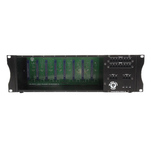 Rack Black Lion Audio PBR8 série 500 avec baie de brassage intégrée