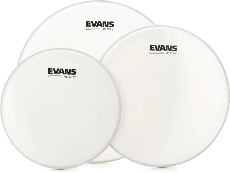 Evans ETP-HDD-F  HD Dry Coated 3 Piece Tom Pack - 10", 12", 14"