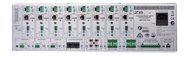 Cloud Electronics Z8MK4 8 Zone Audio Mixer