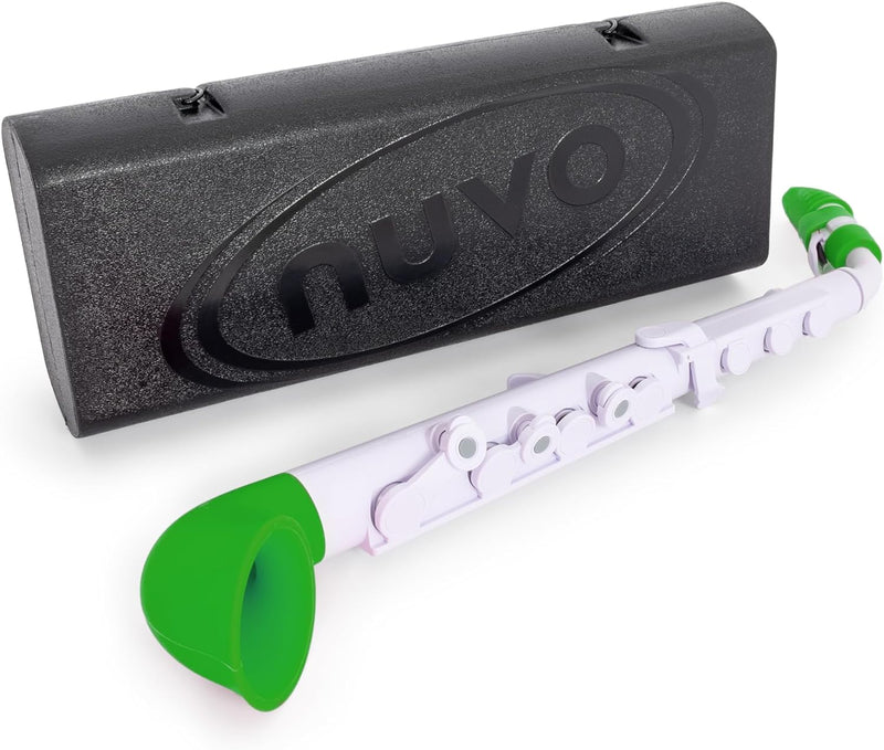 Nuvo N520JWGN jSax Saxophone de démarrage incurvé en plastique V2 (blanc/vert)