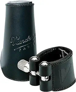 Vandoren LC24L Ligature en cuir et couvre-chef en cuir pour clarinette basse